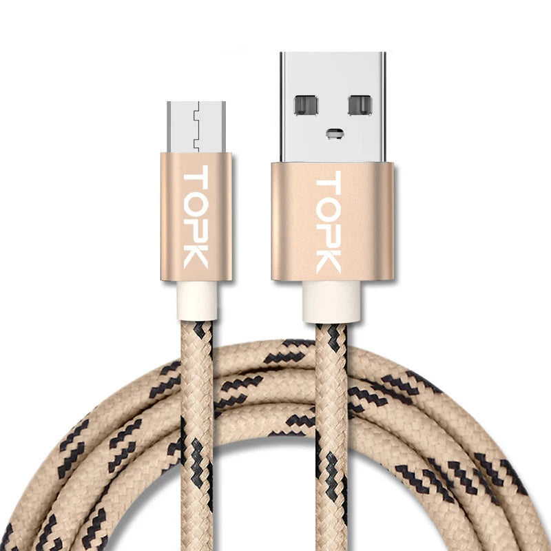 Micro USB Cable 2.4A Fast Charging Cable For Android