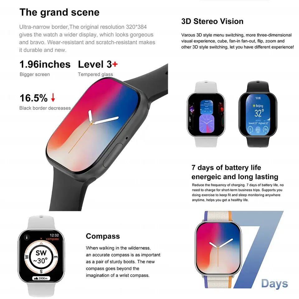Apple GPS Smartwatch with HD AMOLED & Music