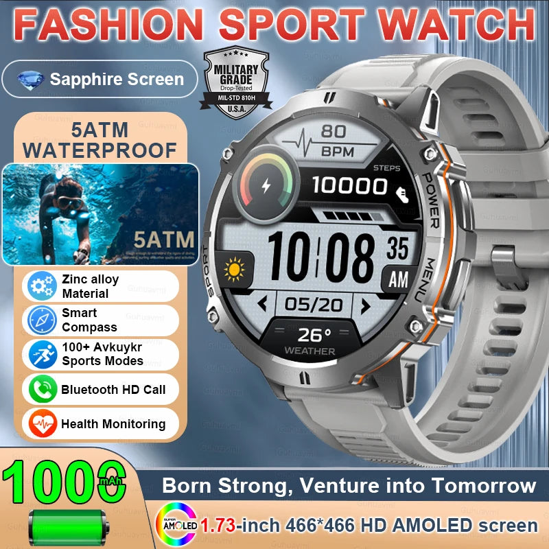 Rugged Xiaomi Smartwatch with GPS & Compass