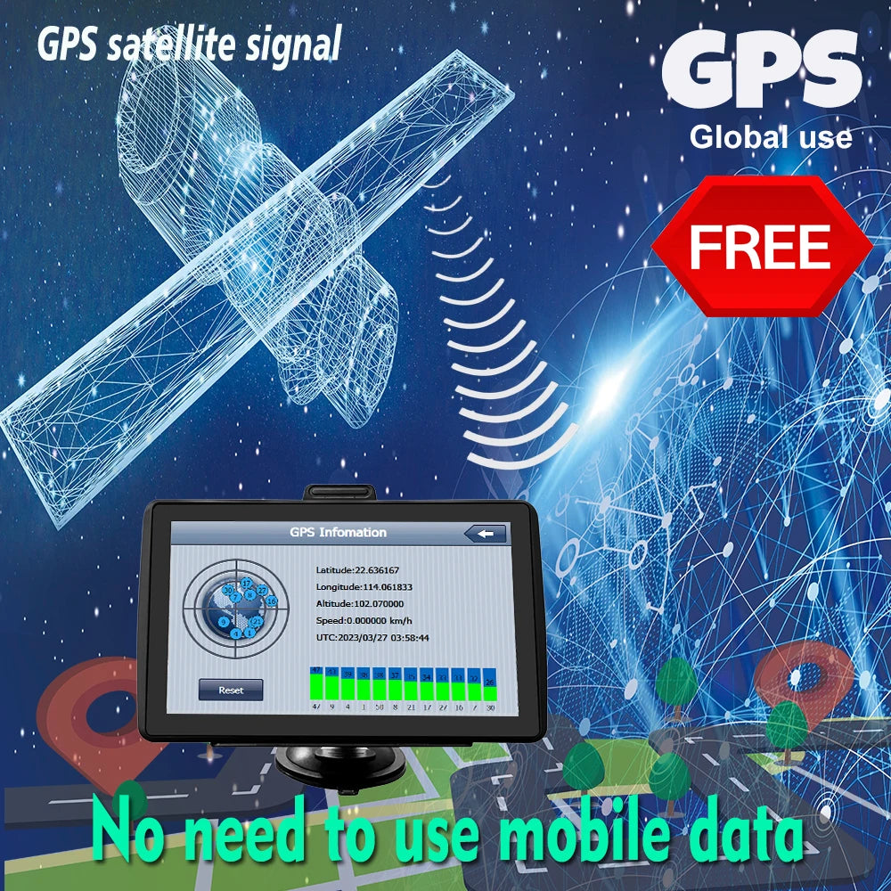 7 Inch 8GB GPS Navigation