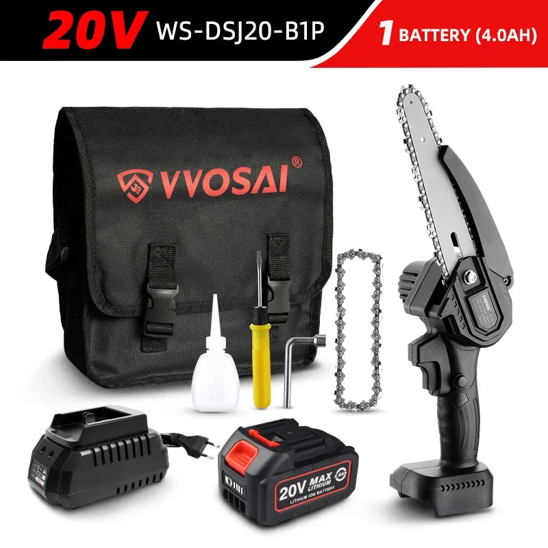 WOSAI 20V 6 Inch Mini Electric Chainsaw