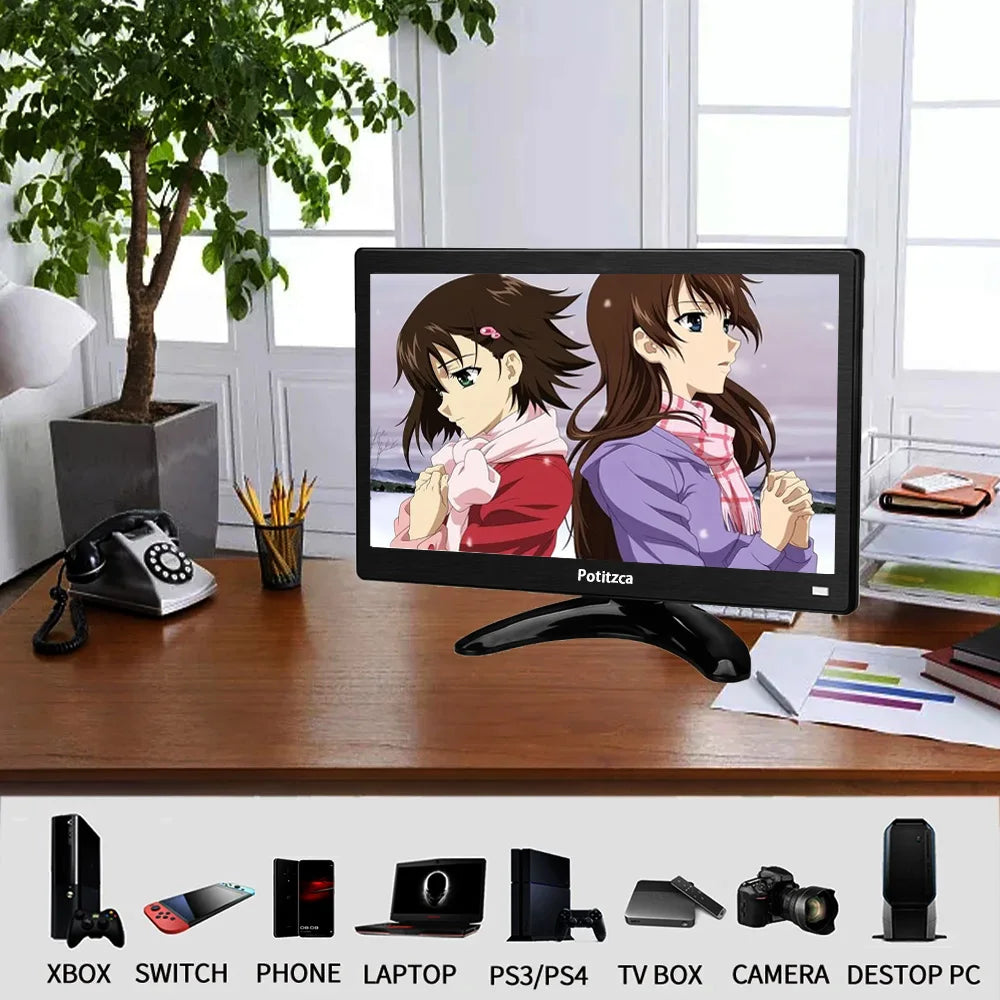 13.3" HD Portable Monitor – HDMI/VGA/BNC for PC, PS4, Xbox, Raspberry Pi