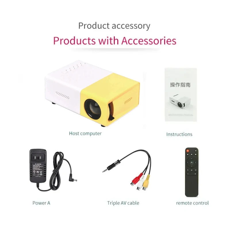 YG300 Mini Smart Projector for Outdoor & Home Theater