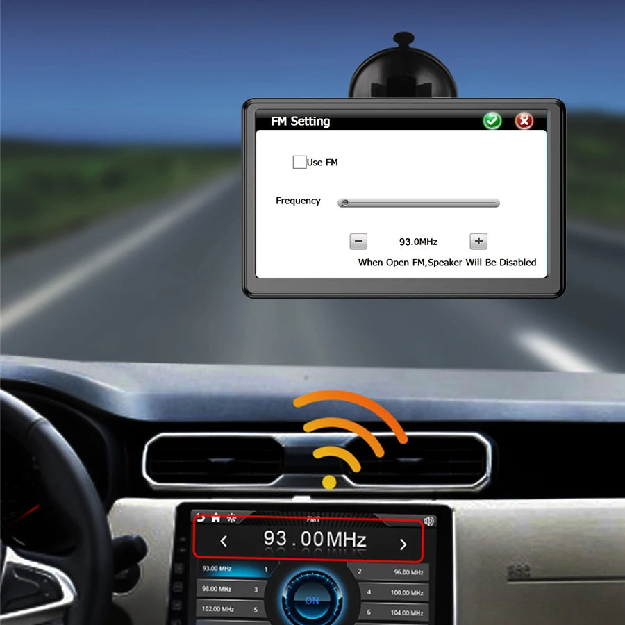 Sunshade 7 Inch Touch Screen GPS