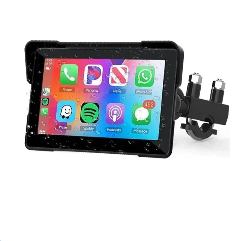 Waterproof CarPlay GPS DVR for Motorcycles 5 & 7 Inch LCD