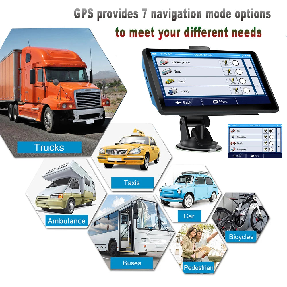 7 Inch 8GB GPS Navigation