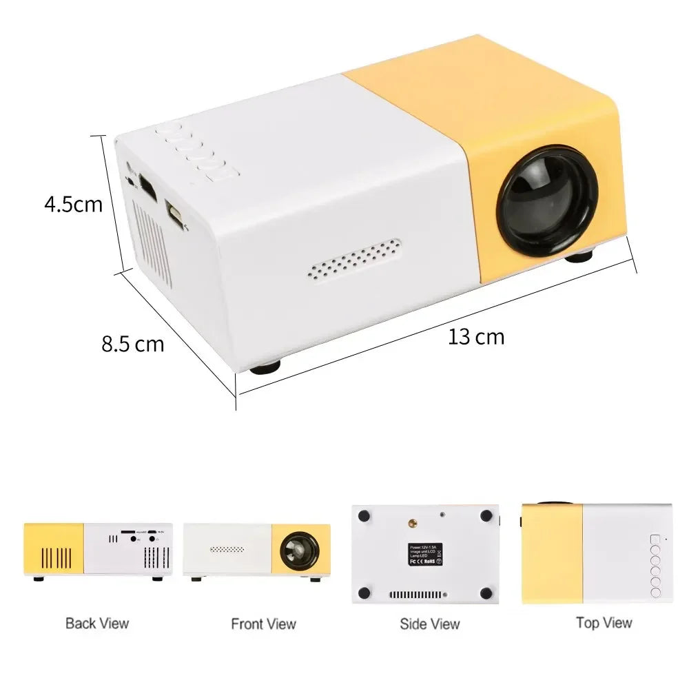 YG300 Mini Smart Projector for Outdoor & Home Theater