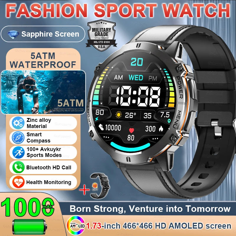 Rugged Xiaomi Smartwatch with GPS & Compass