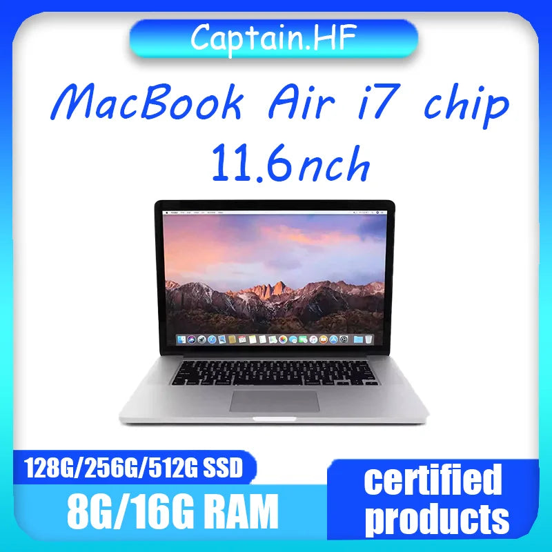 Macbook 11.6 inch Fast, Slim, Original, with SSD & WiFi