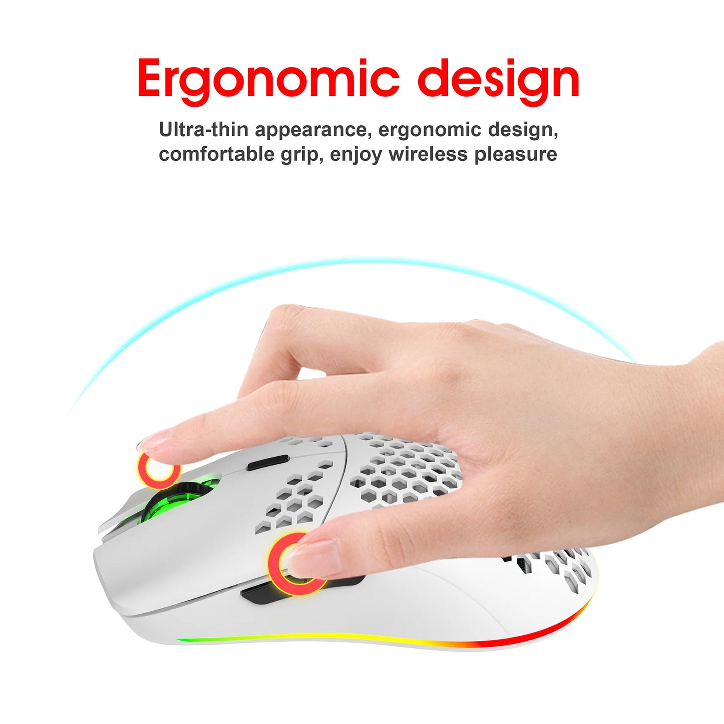 6400 DPI Ergonomic Wired RGB Gaming Mouse