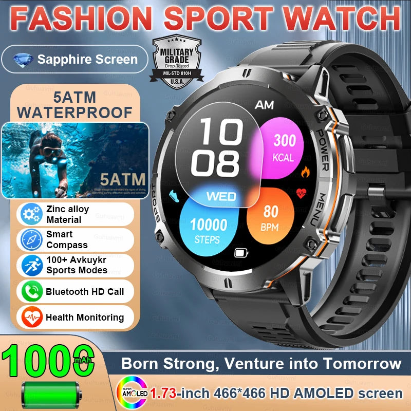 Rugged Xiaomi Smartwatch with GPS & Compass