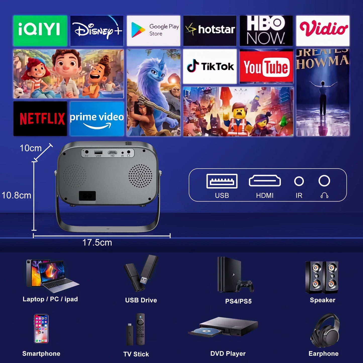 P10 Portable Android Projector