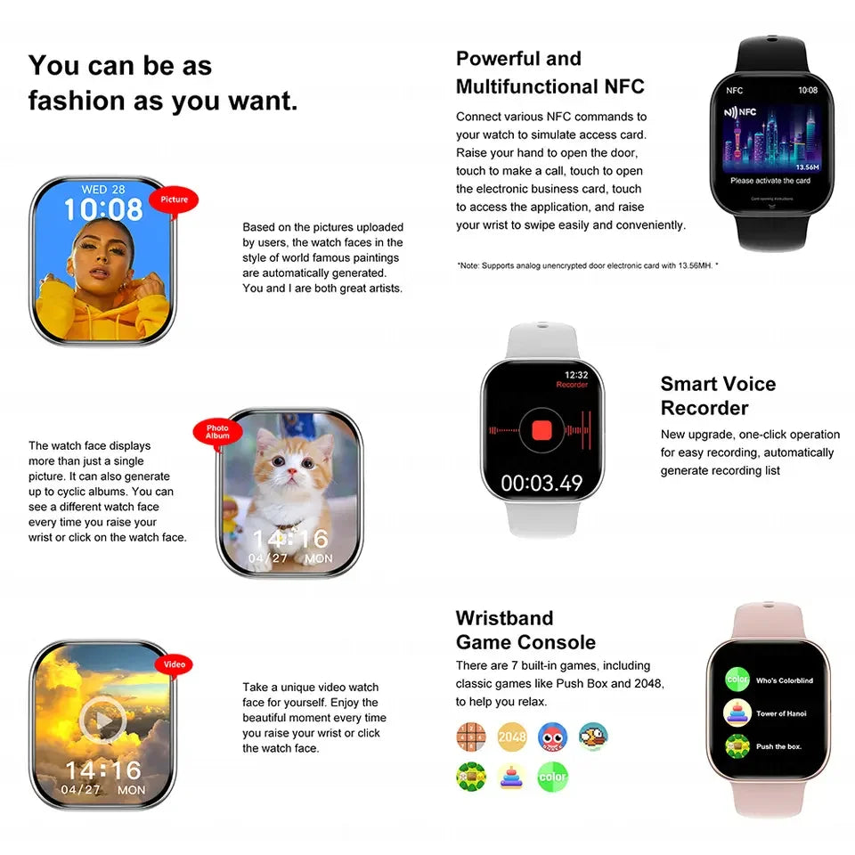 Apple GPS Smartwatch with HD AMOLED & Music