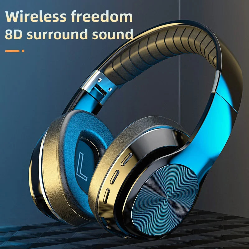 Wireless Bluetooth 5.0 Foldable Headphone With Mic