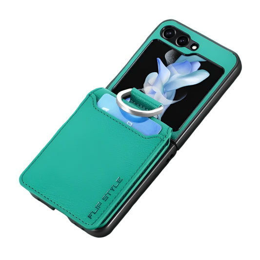 Leather Card Slot Phone Case for Samsung Z Flip 5G