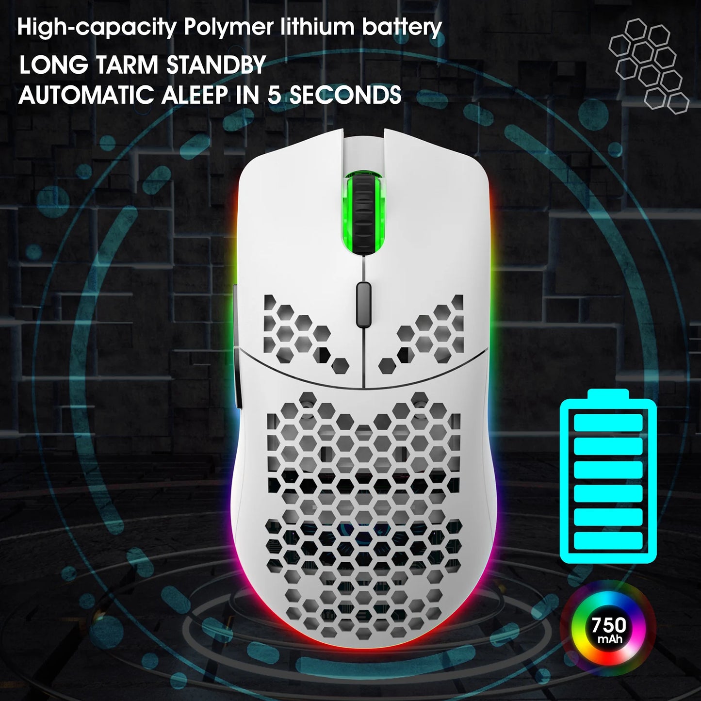 6400 DPI Ergonomic Wired RGB Gaming Mouse