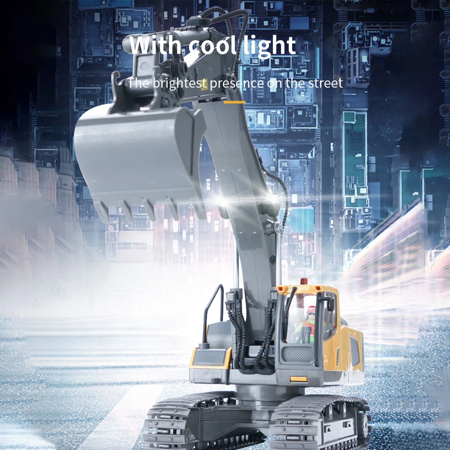 RC Excavator with Music and Light