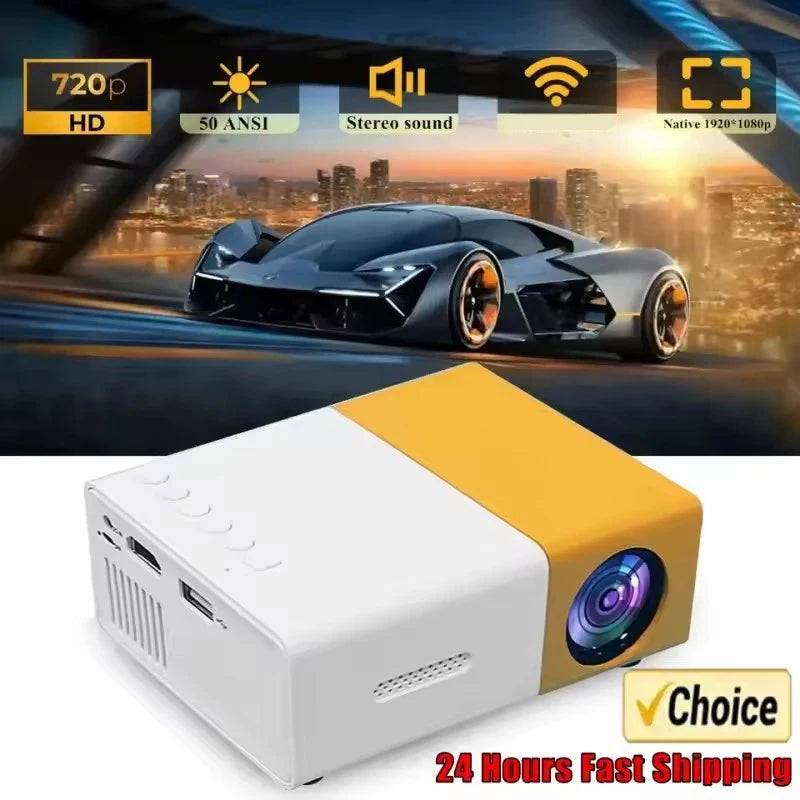 YG300 Mini Smart Projector for Outdoor & Home Theater